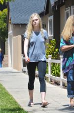 ELLE FANING Out and About in Studio City