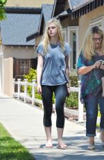 ELLE FANING Out and About in Studio City