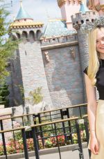ELLE FANNING at Disneyland in Anaheim