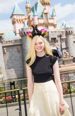 ELLE FANNING at Disneyland in Anaheim