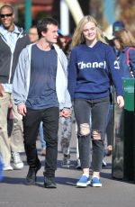 ELLE FANNING in Disneyland