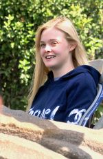 ELLE FANNING in Disneyland