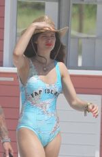 EMILY DIDONATO at a Pohotoshoot on the Beach in Miami