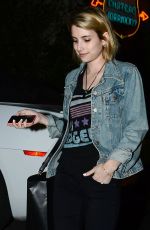EMMA ROBERTS Arrives at Chateau Marmont in Los Angeles