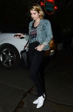 EMMA ROBERTS Arrives at Chateau Marmont in Los Angeles