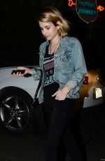 EMMA ROBERTS Arrives at Chateau Marmont in Los Angeles