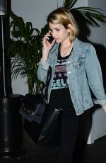 EMMA ROBERTS Arrives at Chateau Marmont in Los Angeles
