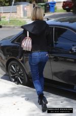 EMMA ROBERTS Leaves Blu Jam Cafe on Melrose in Los Angeles