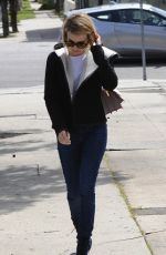 EMMA ROBERTS Leaves Blu Jam Cafe on Melrose in Los Angeles
