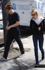 EMMA ROBERTS Leaves Blu Jam Cafe on Melrose in Los Angeles