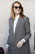 EMMA STONE Arrives at BBC Radio One Studios in London