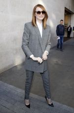 EMMA STONE Arrives at BBC Radio One Studios in London