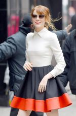 EMMA STONE Arrives at Good Morning America in New York