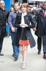 EMMA STONE Arrives at Good Morning America in New York