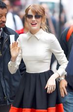 EMMA STONE Arrives at Good Morning America in New York