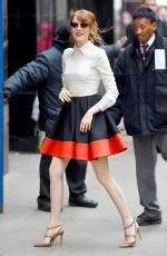 EMMA STONE Arrives at Good Morning America in New York