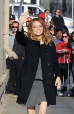 EMMA STONE Arrives at Jimmy Kimmel Live! in Hollywood