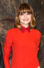 EMMA STONE at Empire State Building in New York