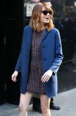 EMMA STONE at Good Morning America in New York