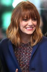 EMMA STONE at Good Morning America in New York