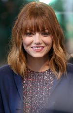 EMMA STONE at Good Morning America in New York