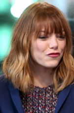 EMMA STONE at Good Morning America in New York