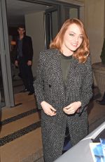 EMMA STONE Leaves Her Hotel in London