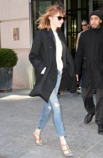EMMA STONE Leaves Her Hotel in Soho