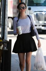 EMMY ROSSUM in Short Skirt Out and About in Beverly Hills