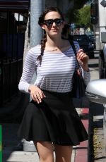 EMMY ROSSUM in Short Skirt Out and About in Beverly Hills