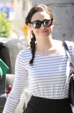 EMMY ROSSUM in Short Skirt Out and About in Beverly Hills