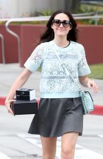 EMMY ROSSUM in Short Skirt Out in West Hollywood