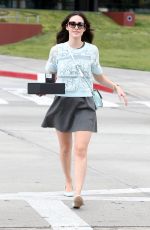 EMMY ROSSUM in Short Skirt Out in West Hollywood