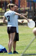 ERIN ANDREWS on the Set of Rrubiotics - One a Day Vitamin Commercial