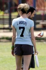 ERIN ANDREWS on the Set of Rrubiotics - One a Day Vitamin Commercial