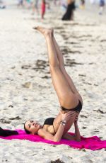 FEDERICA TORTI in Bikini Doing Yoga on a Beach in Miami