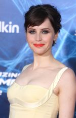 FELICITY JONES at The Amazing Spider-man 2 Premiere in New York