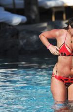 FERNE MCCANN in Bikini at a Pool in Spain