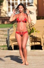 FERNE MCCANN in Bikini at a Pool in Spain