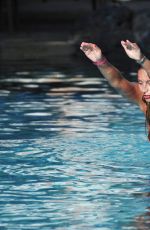 FERNE MCCANN in Bikini at a Pool in Spain