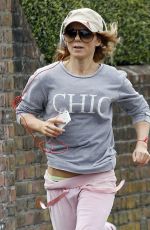 GERI HALLIWELL Out Jogging in Hampstead