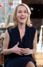 GILLIAN ANDERSON on the Set of Extra in New York