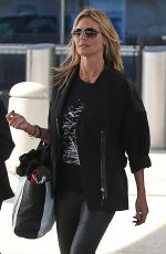 HEIDI KLUM at JFK Airport in New York