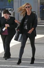 HEIDI KLUM at JFK Airport in New York