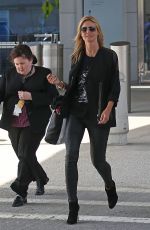HEIDI KLUM at JFK Airport in New York