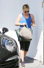 HILARY DUFF Arrives at the Gym in Studio City 2104