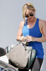 HILARY DUFF Arrives at the Gym in Studio City 2104