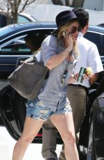 HILARY DUFF in Shorts Out in Beverly Hills