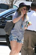 HILARY DUFF in Shorts Out in Beverly Hills