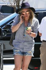 HILARY DUFF in Shorts Out in Beverly Hills